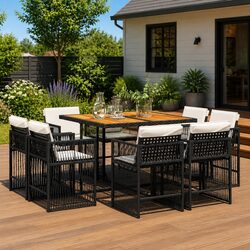 Enhance Your Outdoor Space with This 9 Piece Dining Set