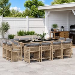Outdoor Dining Set in Beige for Stylish Al Fresco Meals
