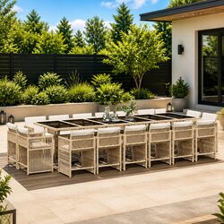 Enhance Your Outdoor Space with a 17-Piece Dining Set