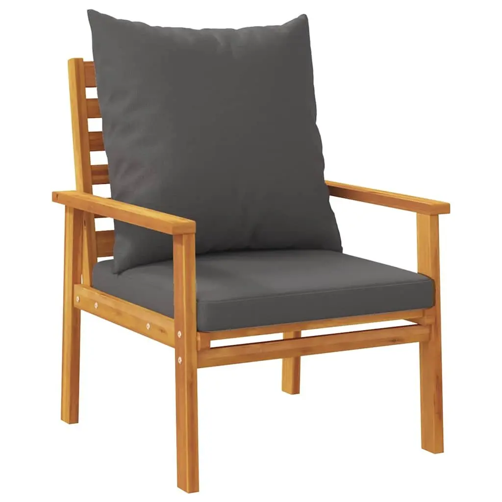 3 Piece Garden Lounge Set Acacia Wood Outdoor Patio Furniture with Cushions