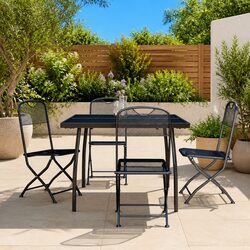 Outdoor 5-Piece Dining Set with Anthracite Finish