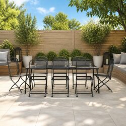 Enhance Your Outdoor Space with This 9 Piece Dining Set