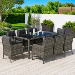 Elevate Your Outdoor Space with This 9-Piece Dining Set