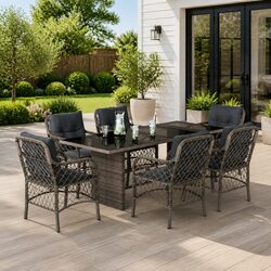 Enhance Your Outdoor Space with This 7 Piece Dining Set