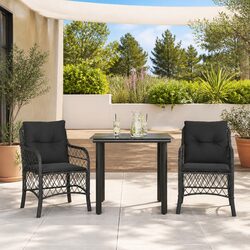 Elegant 3-Piece Bistro Set for Garden or Balcony