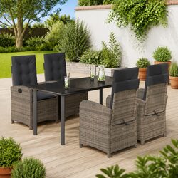 Enhance Your Outdoor Space with a 5-Piece Grey Dining Set