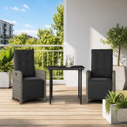 Stylish Grey Bistro Set for Your Outdoor Oasis