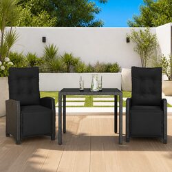 Black Garden Dining Set for Outdoor Relaxation