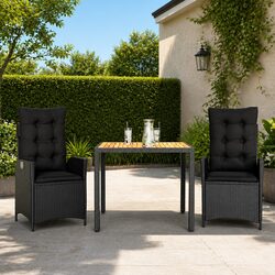 Enhance Your Patio with a Black 3 Piece Dining Set