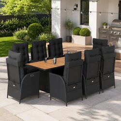Enhance Your Outdoor Space with This 9-Piece Dining Set