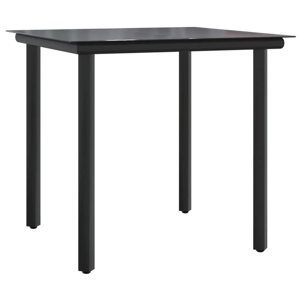 Garden Dining Set 5 Piece Outdoor Furniture Black Poly Rattan Cushions