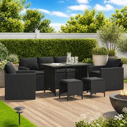 Stylish Outdoor Patio Sofa Set 6 Pieces with Cushions