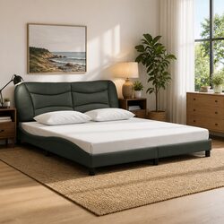 Stylish King Bed Frame with LED Lights for Modern Bedrooms