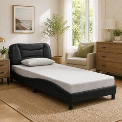 Enhance Your Space with a Black LED Bed Frame 90x190 cm