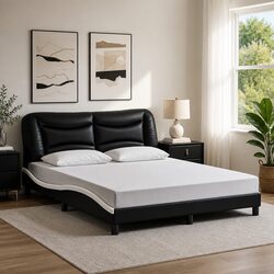 Transform Your Bedroom with this Stylish LED Bed Frame 152x203 cm