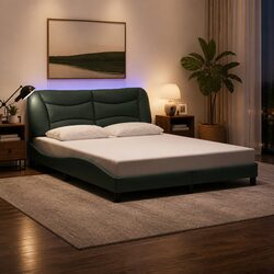 Elevate Your Bedroom with a Queen Bed Frame and LED Lights 152x203 cm