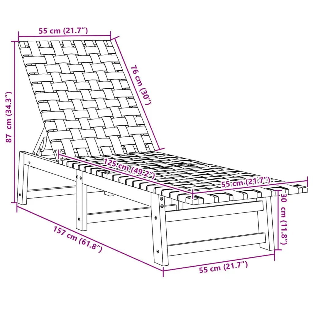 Dark Blue Sun Loungers