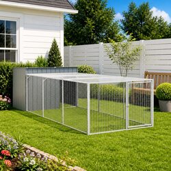 Enhance Your Outdoor Space with This Dog House and Run