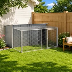 Stylish Outdoor Dog House with Run for a Comfortable Pet Space