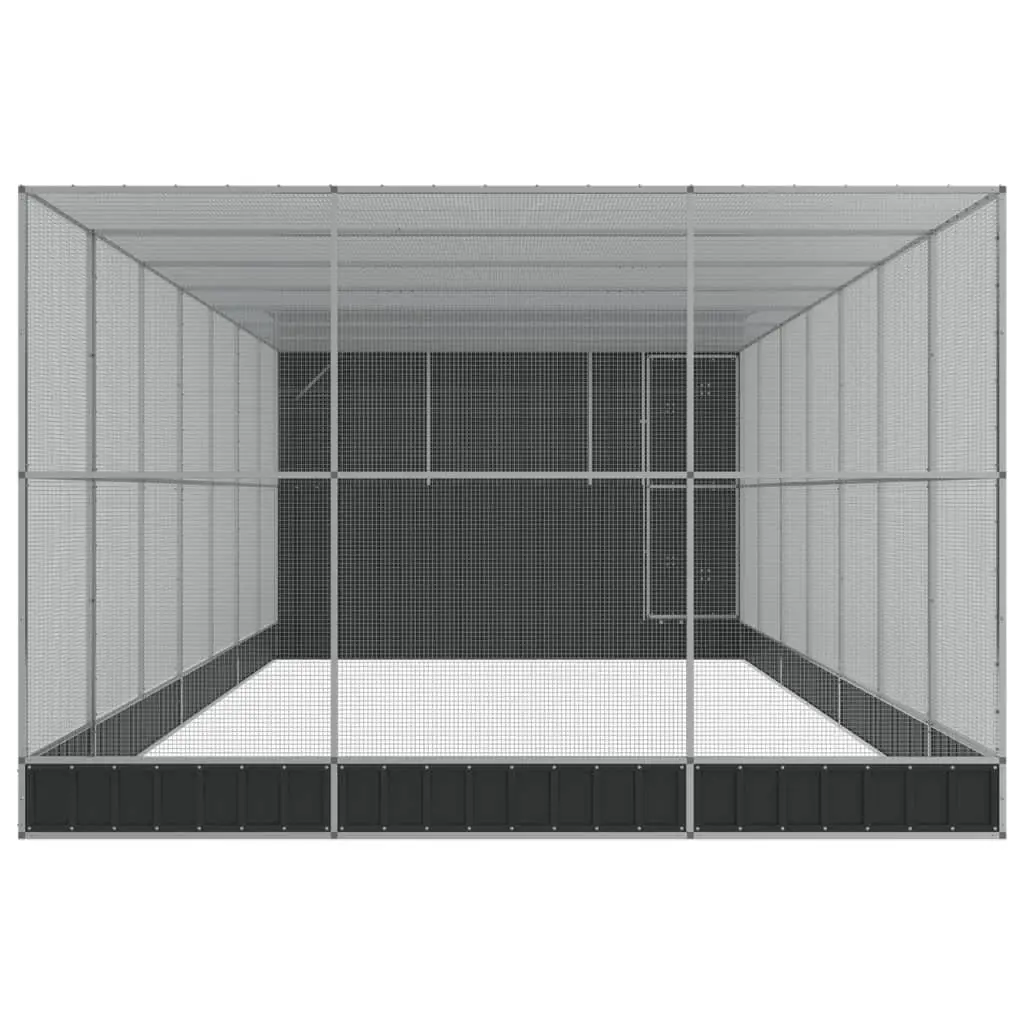 Large Bird Aviary 911cm Silver Steel Mesh Outdoor Enclosure with Extension
