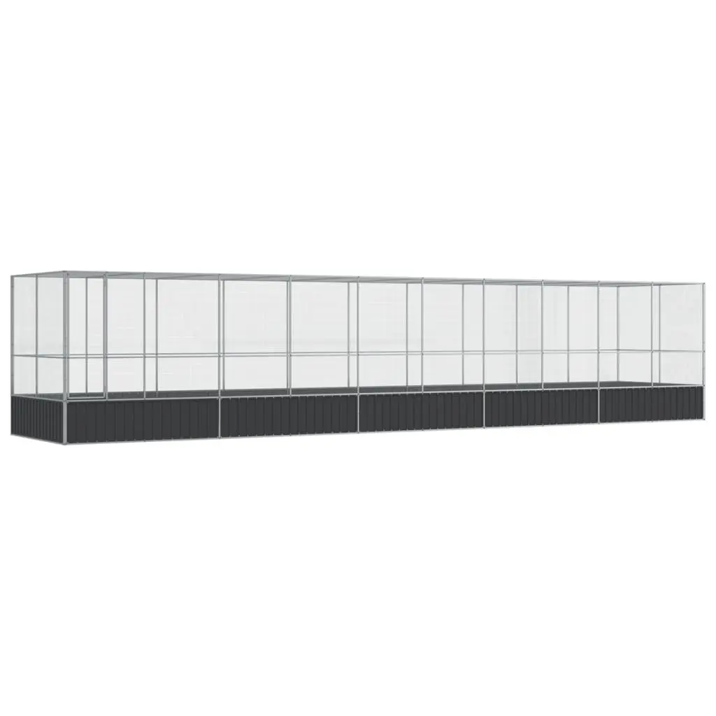 Large Bird Aviary 1039 x 207 x 212 cm Steel Mesh Cage Outdoor Flight Run
