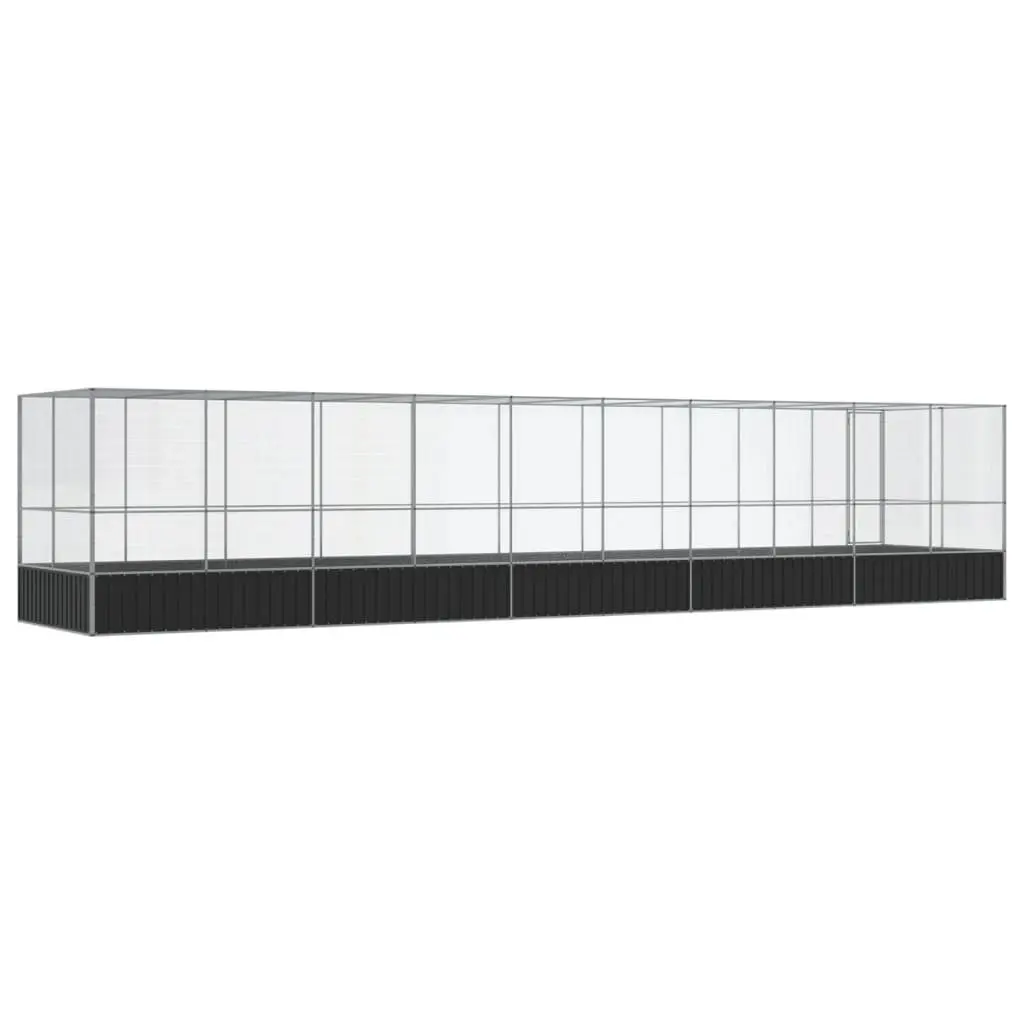 Large Bird Aviary 1039 x 207 x 212 cm Steel Mesh Cage Outdoor Flight Run