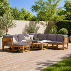 Enhance Your Outdoor Space with Our 9-Piece Lounge Set