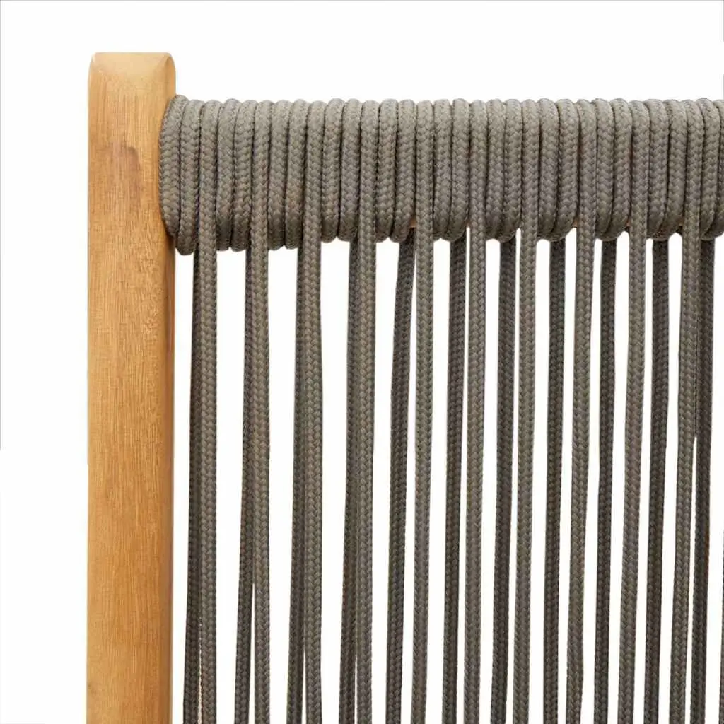 Reclining Garden Chairs 4 Pcs Grey Foldable Solid Acacia Wood Outdoor Seating