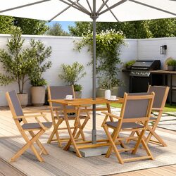 4-Piece Folding Garden Chair Set for Your Outdoor Oasis