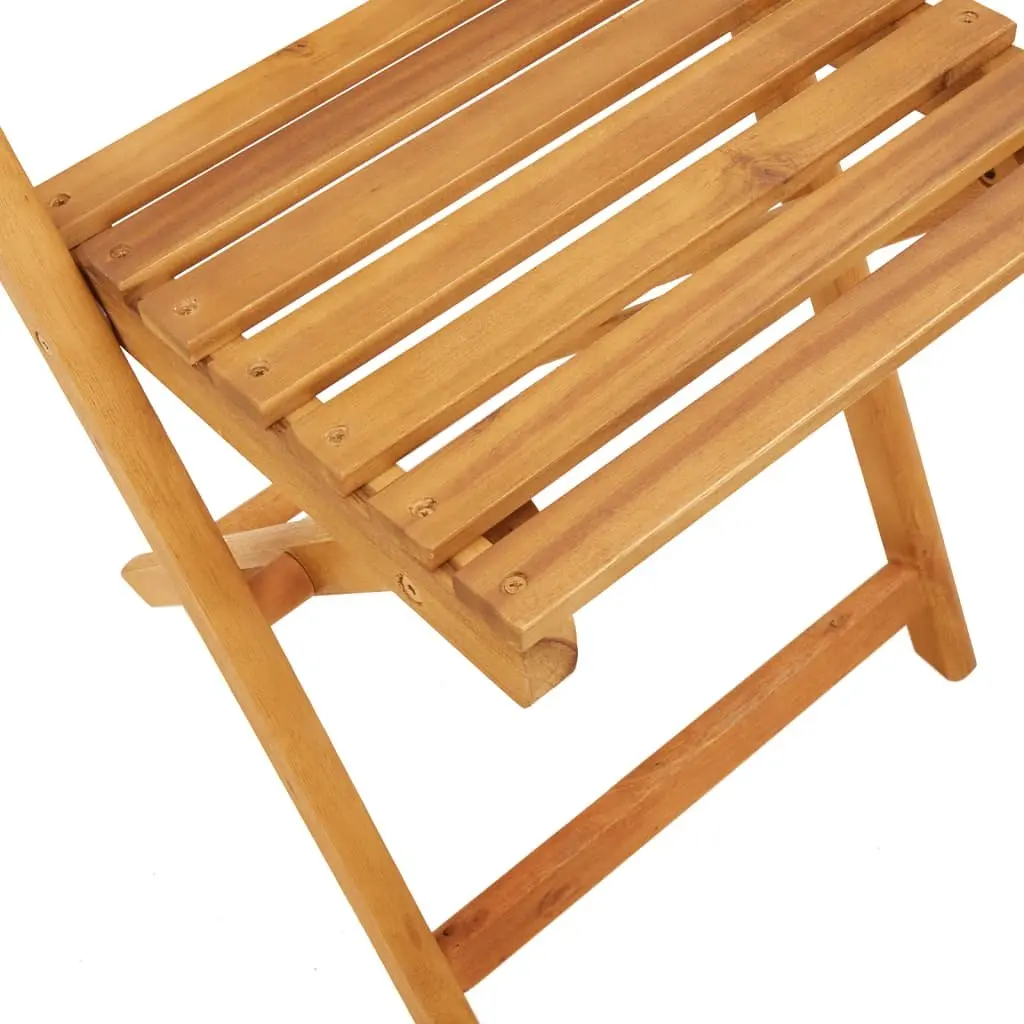 Folding Garden Chairs 6 Pieces Black Outdoor Seating Solid Wood Construction