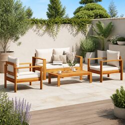 Enhance Your Outdoor Living with Our 4 Piece Garden Sofa Set