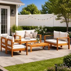 Transform Your Patio with This 5-Piece Garden Sofa Set