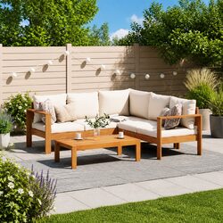 Outdoor 4 Piece Sofa Set for Cozy Gatherings - Grey