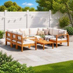 Enhance Your Outdoors with 6-Piece Garden Sofa Set