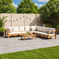 Enhance Your Outdoors with 6 Piece Modular Garden Sofa Set