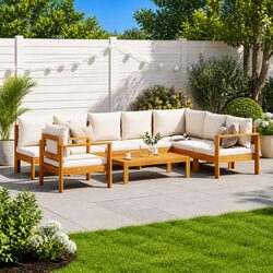 Transform Your Outdoor Space with 6 Piece Sofa Set