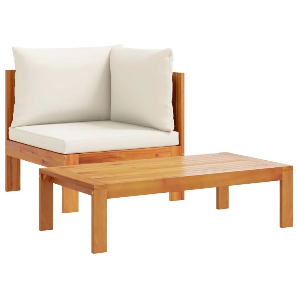 6 Piece Garden Sofa Set Outdoor Furniture Patio Seating with Cushions Cream