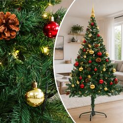 Create a Festive Space with 150cm Pre-lit Christmas Tree