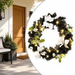 Decorative Christmas Wreath with LED Lights for Your Home