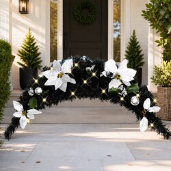 Christmas Arch Decoration 90cm Black LED Lights Indoor Outdoor Holiday Decor