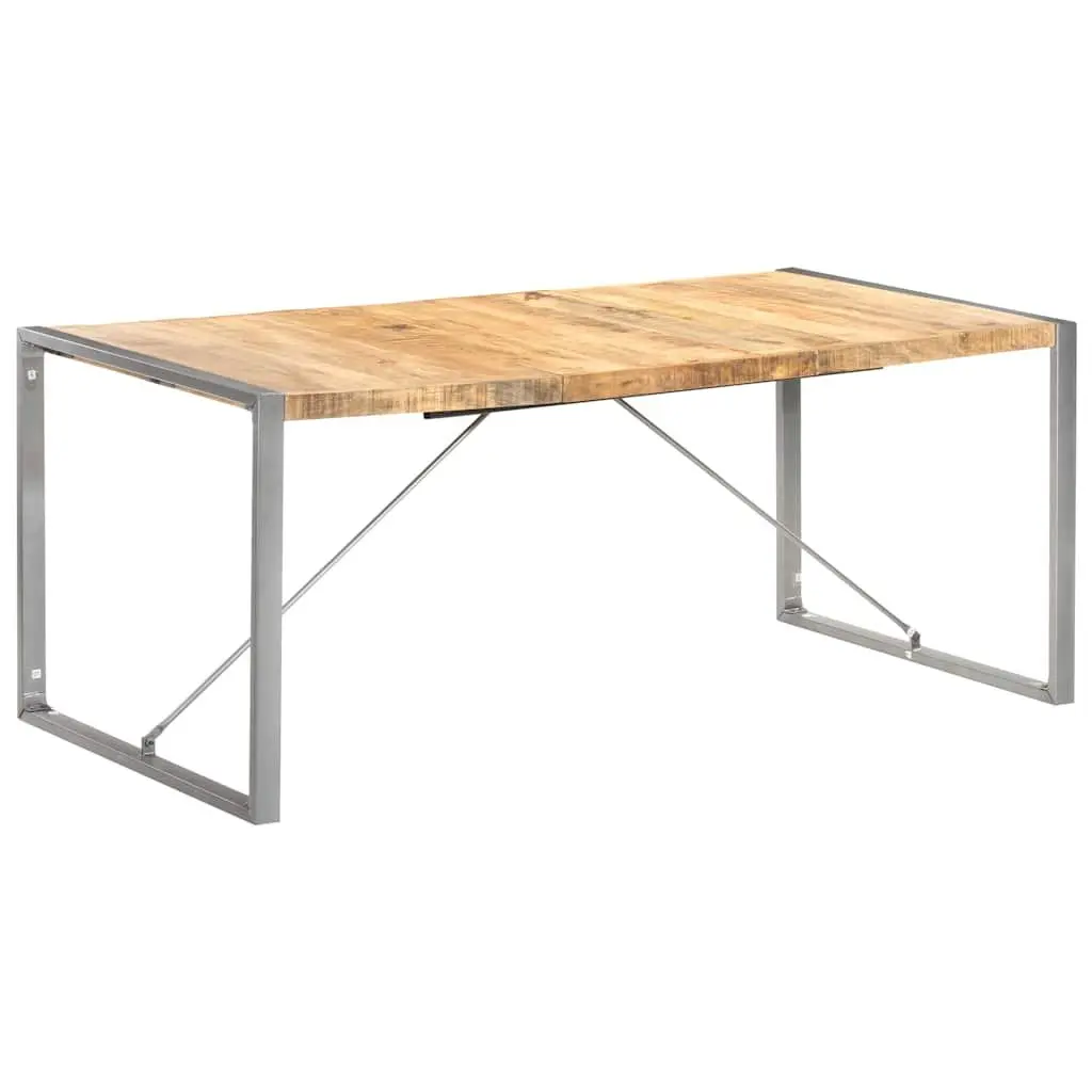 Dining Table 180x90x75 cm Solid Mango Wood Industrial Style Brown