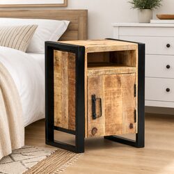 Industrial Nightstand 40x35x55 cm for Any Room