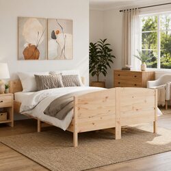 Enhance Your Bedroom with a 150x200 cm Pine Bed Frame