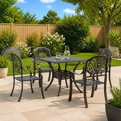 Elegant 5-Piece Outdoor Patio Dining Set for Relaxation