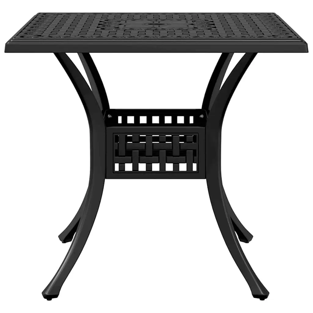 Outdoor Dining Set 5 Piece Black Cast Aluminium Weather Resistant Patio Furniture