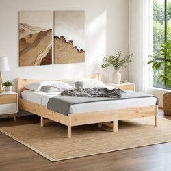 Enhance Your Bedroom with a Brown Wooden King Bed Frame