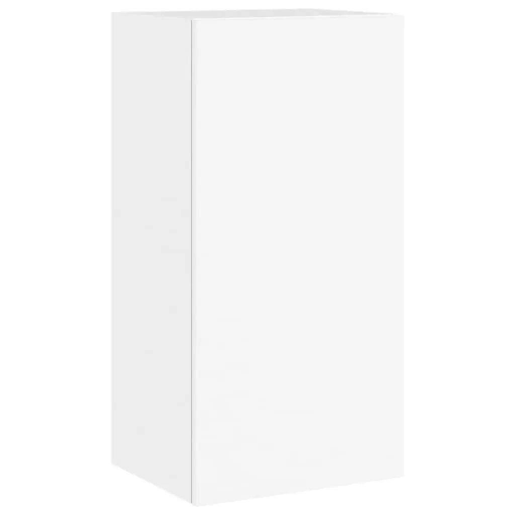 3 Piece Wall Mounted Storage Units White TV Cabinets RGB LED Light Feature