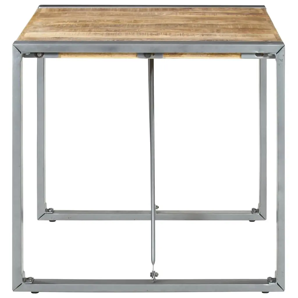 Dining Table 80x80x75 cm Rough Mango Wood Industrial Style Kitchen Room Furniture