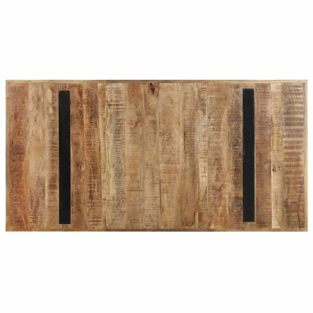 Dining Table 160x80 cm Industrial Style Wooden with Powder-Coated Steel Legs