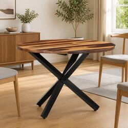 Dining Table 100x100x75 cm Solid Acacia Wood Furniture Kitchen Room Brown